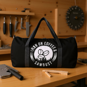 Auf Kaffee Sägemehl laufen  Duffle Bag