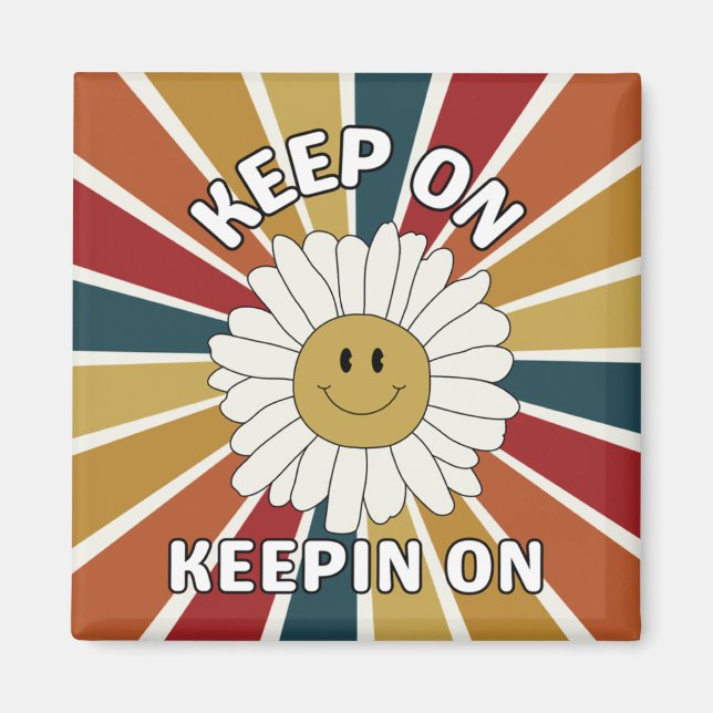 Auf Keepin im Retro-Magnet behalten Magnet (Vorne)
