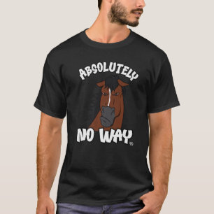 Auf keinen Fall gruselige Bucht Pferd mit blass T-Shirt