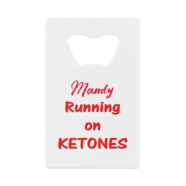 Auf Ketones Typografie Flaschenöffner laufen (Vorderseite)
