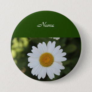 Auf Knopfdruck bedruckte Daisy, Text & Schriftart Button