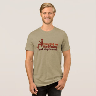 Auf Koffein und Drydreams laufen Tri-Blend Shirt