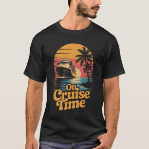 auf Kreuzfahrt Zeit Kreuzfahrt Zeit Palme Baum Son T-Shirt