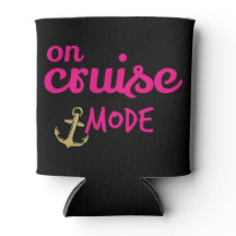 Auf Kreuzfahrtmodus Gold und Pink Monogramm