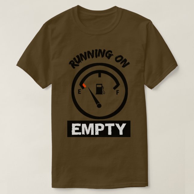 Auf leer laufen T-Shirt (Design vorne)
