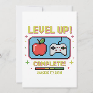 Auf Level 8 freigeschaltet Lustiger Gamer Einladung