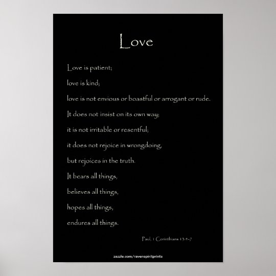 Get Wallpaper Auf Liebe Paul 1 Korinther 13 4 7 Bibel Zitat Poster Zazzle Ch For Android Free
