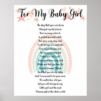 Auf mein Baby Girl-Kinderzimmer Poster