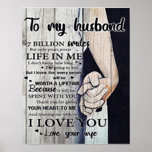 Auf mein Geschenk für den Ehemann Love Husband L Poster