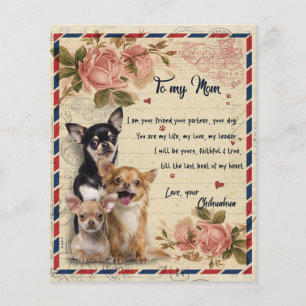 Auf mein Tante-Hund-Blume-Geschenk, Tante-Geburtst Flyer