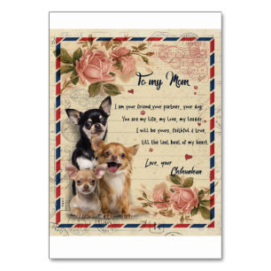 Auf mein Tante-Hund-Blume-Geschenk, Tante-Geburtst Tischnummer