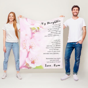 Auf mein Tochtergeschenk Fleecedecke