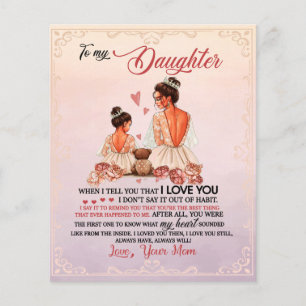 Auf mein Tochtergeschenk, meine Tochter und Mama,  Flyer