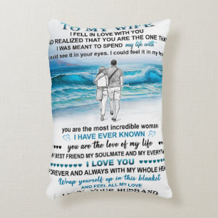 Auf meine Ehefrau Beach Geschenk, Ehefrau Geburtst Dekokissen