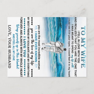 Auf meine Ehefrau Beach Geschenk, Ehefrau Geburtst Postkarte