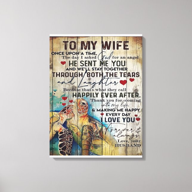 Auf meine Ehefrau Geschenk | Holiday Funny Gift Leinwanddruck (Vorderseite)