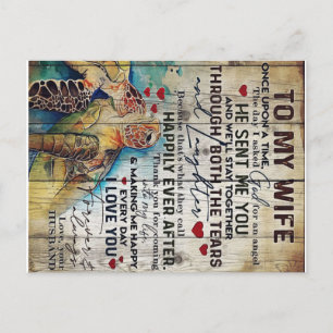 Auf meine Ehefrau Geschenk   Holiday Funny Gift Postkarte