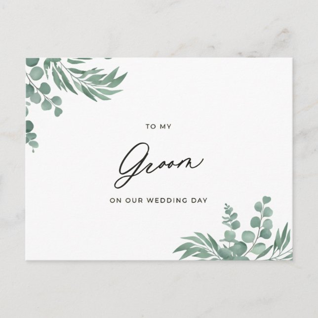 Auf meine Hochzeitskarte im Bräutigam Postkarte (Vorderseite)