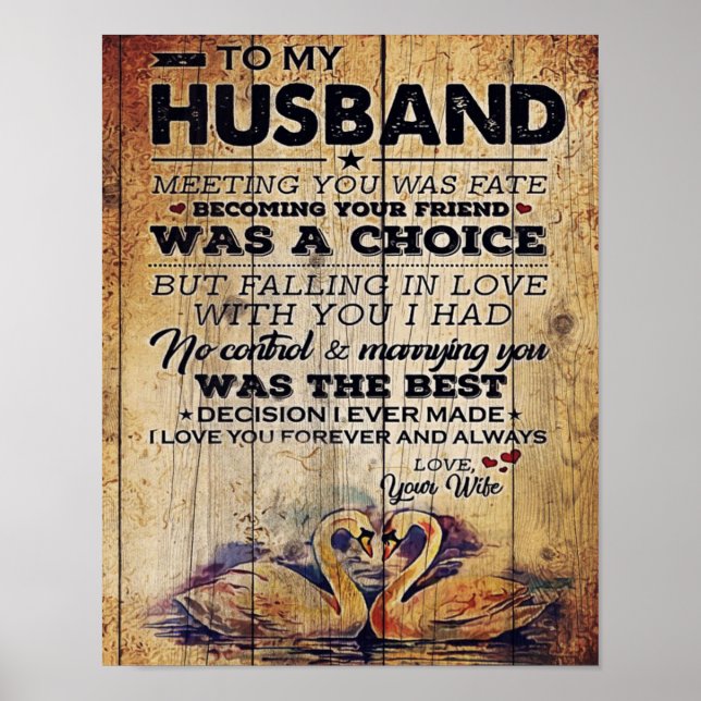 Auf meine Husband-Dekoration | Jubiläumsveranstalt Poster (Vorne)