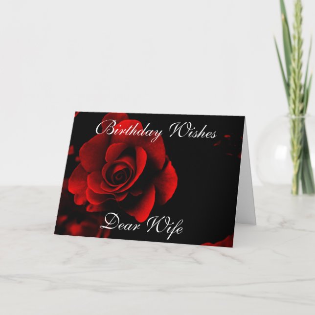 AUF MEINE LIEBE EHEFRAU GREETCARD DANKESKARTE (Vorderseite)