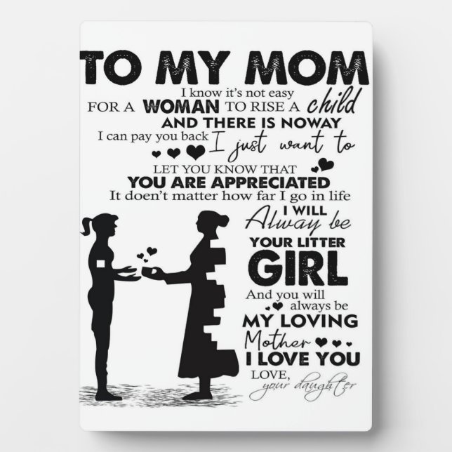 Auf meine Mama Wohngestaltung | Geschenk für Urlau Fotoplatte (Vorderseite)