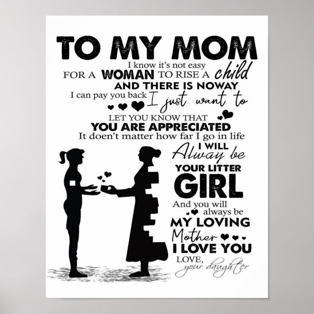 Auf meine Mama Wohngestaltung | Geschenk für Urlau Poster (Vorne)