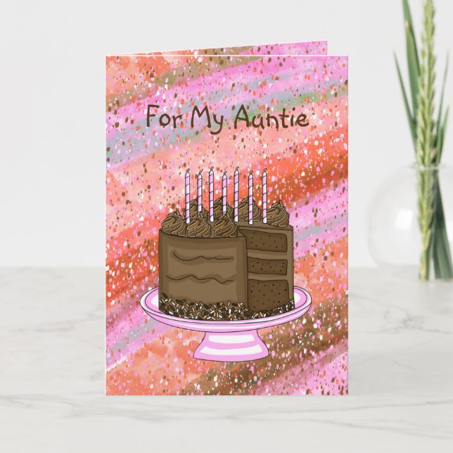 auf meine Tante | Happy Birthday Karte (Vorderseite)