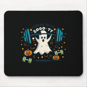 Auf meinem Boo-ty Lustiger Halloween-Geister-Worko Mousepad