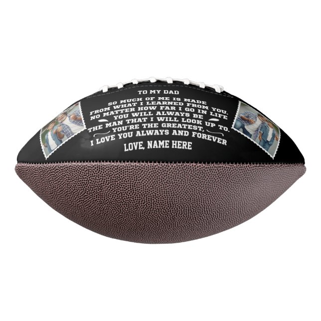 Auf meinem Vater Liebe Sie Custom 4 FotoCollage Football (Gedreht 270)