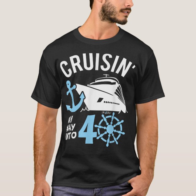 Auf meinem Weg nach 40, Oh Schiff, ich bin 40, Geb T-Shirt (Vorderseite)