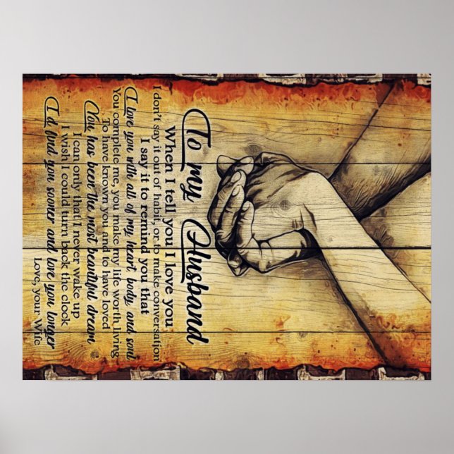 Auf meinen Brieftbrief, Liebliche Zitate Geschenk Poster (Vorne)