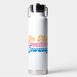 'Auf meiner kreativen Reise' Künstlerin 90er Retro Trinkflasche