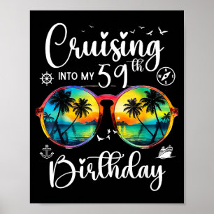Auf meiner Kreuzfahrt zum 59. Geburtstag Urlaub Kr Poster