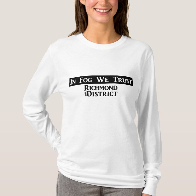 "Auf Nebel vertrauen wir" - Ladys Hoodie T-Shirt (Vorderseite)