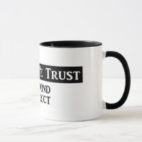 "Auf Nebel vertrauen wir" - Wecker-Tasse B&W