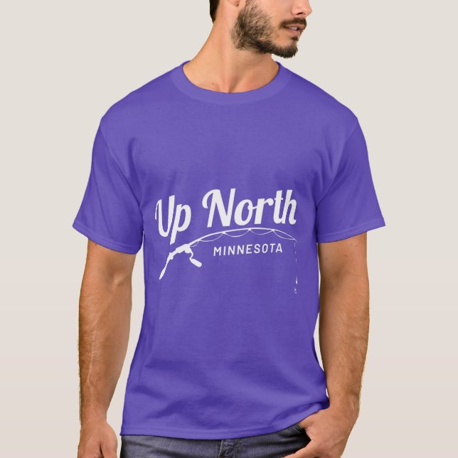 Auf Nord-Minnesota Kabine Angelsee T-Shirt (Vorderseite)