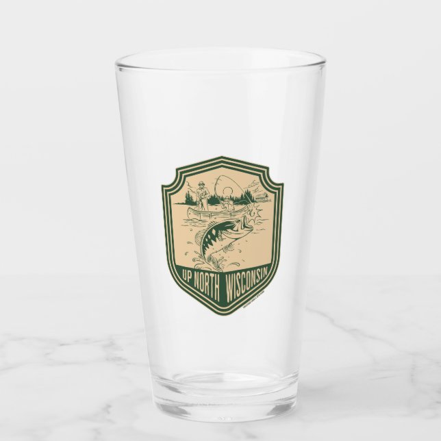 Auf Nordwisconsin Abzeichen Glas (Vorderseite)