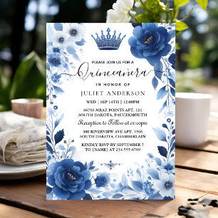 Auf Ombre Elfenbein Ice Sky Gold Royal Blue Quince Einladung
