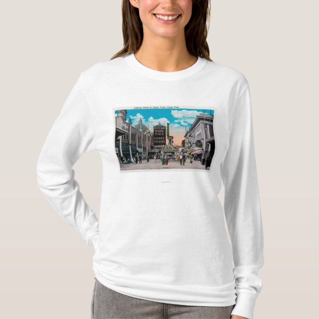 Auf Ozean-Front, Ozean-Park Nord schauen T-Shirt (Vorderseite)