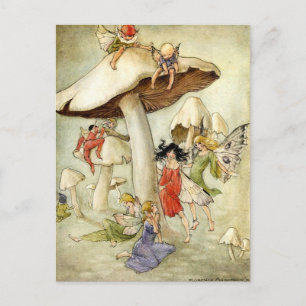 "Auf Pilzhügel" Postkarte