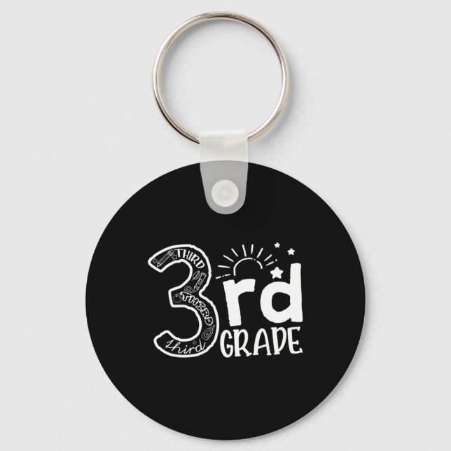 Auf Platz 3 des Lehrerplatzes und Stufe B Schlüsselanhänger (Vorderseite)