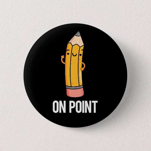 Auf Punkt Funny Pencil Pub Dark BG Button (Vorderseite)