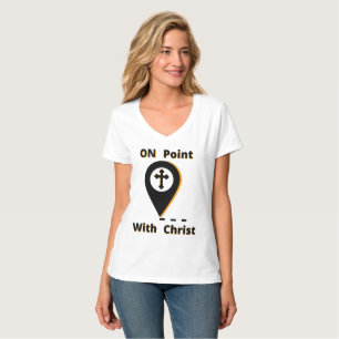 Auf Punkt mit den biblischen Frauen Christi V-Neck T-Shirt