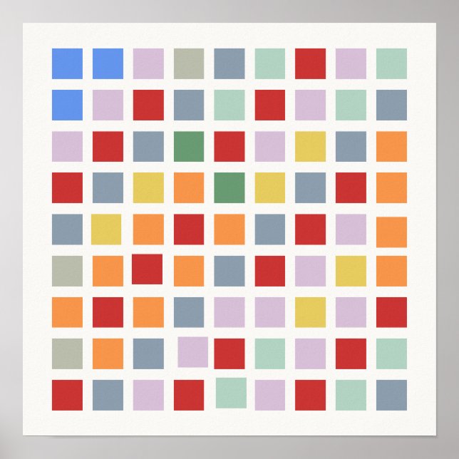 Auf Regeln basierendes Farbgitter, Muster, das dur Poster (Vorne)