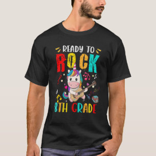 Auf Rock 8. Klasse Einhorn Gitarre spielen T-Shirt