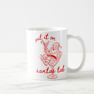 Auf Santas Rechnung setzen Lustiges Weihnachten Sa Kaffeetasse