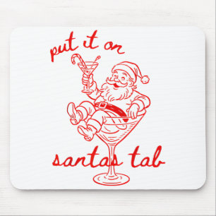Auf Santas Rechnung setzen Lustiges Weihnachten Sa Mousepad