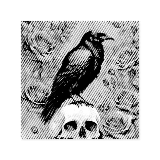 Auf Schädel mit Rose Permastempel (Design)