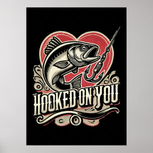 Auf Sie gewartet - Valentinstag Fischen Poster