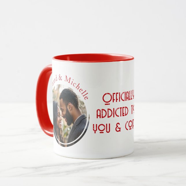Auf Sie zugeschnitten & Coffee Quote Round Shape F Tasse (Vorderseite Links)